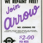 Advertisement for Arrow Taxi (c. 1970s)